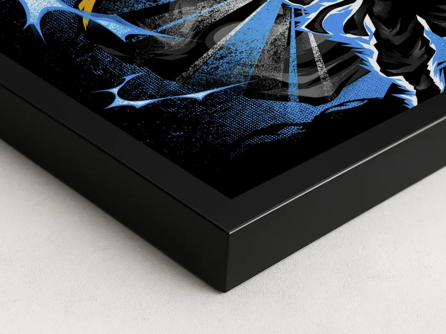 ⚡ Tablou în ramă erou anime cu energie albastră