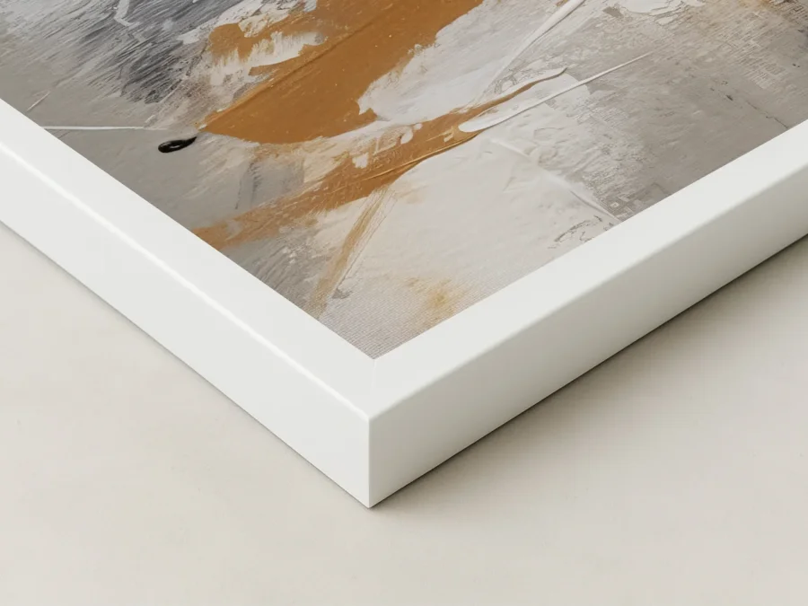 🎨 Абстрактная картина в раме с золотыми акцентами