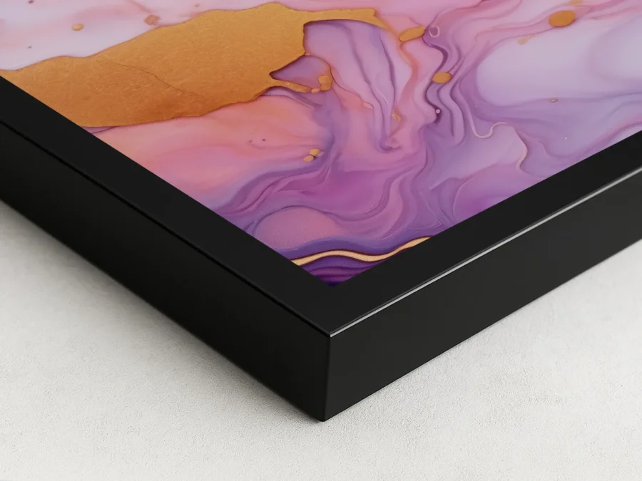 🎨 Абстрактная картина в розово-золотых тонах