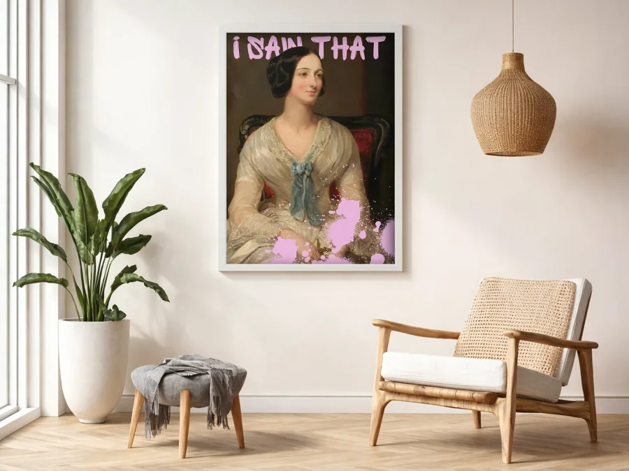 🎀 Картина на холсте Портрет девушки с надписью I SAID THAT