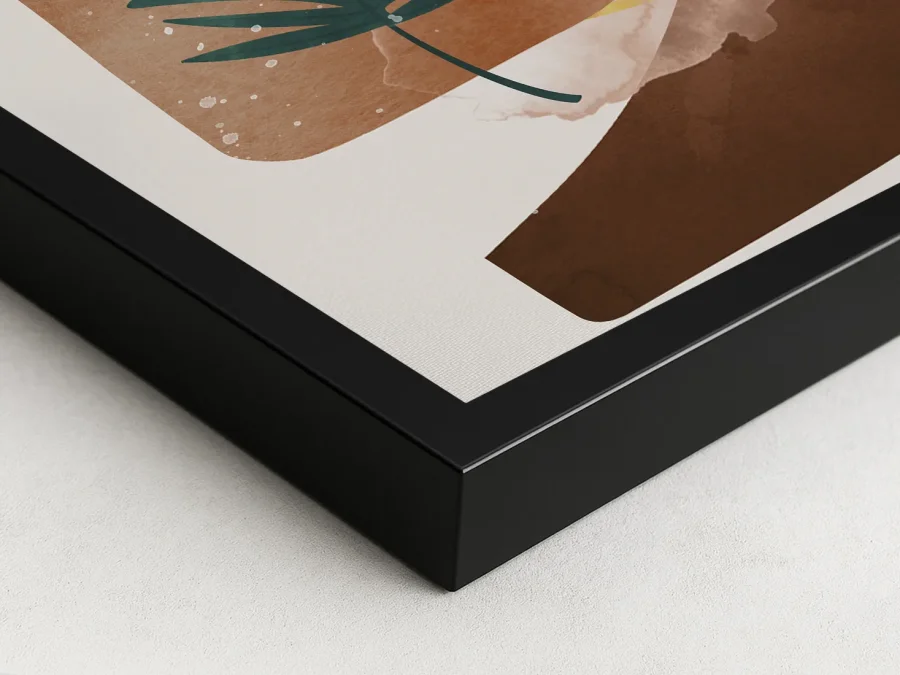 🌿 Абстрактная композиция с листьями и формами