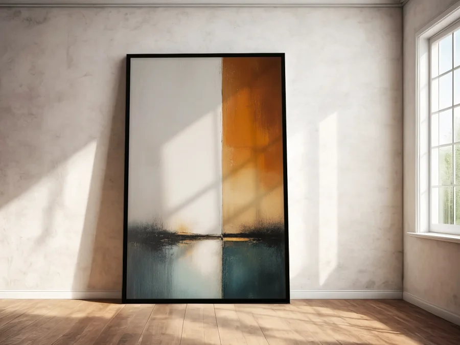 🎨 Tablou abstract cu contrast de culoare pe panza