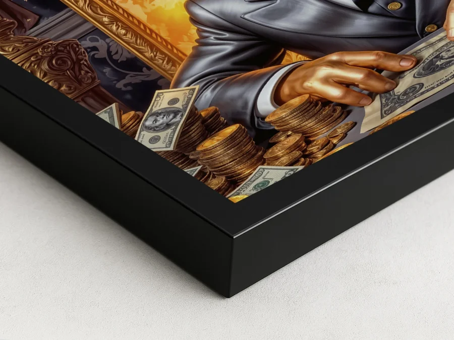 💰 Картина утка с деньгами и надписью успех