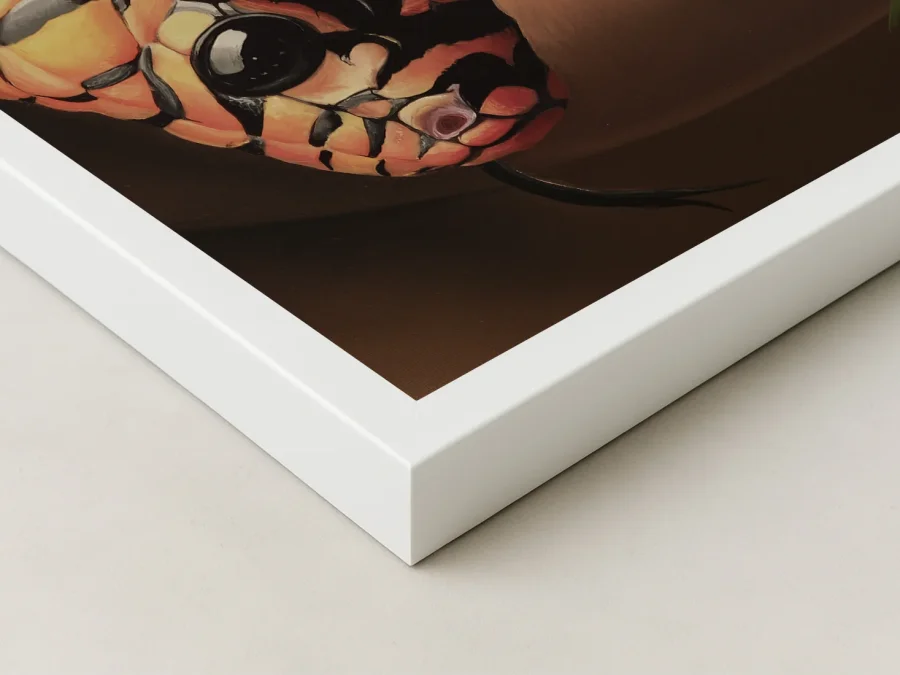 💋 Tablou în ramă cu buze, miere și șarpe stil tropical