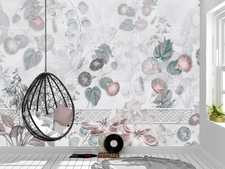 🌸 Фотообои «Нежные цветы в пастельных тонах»