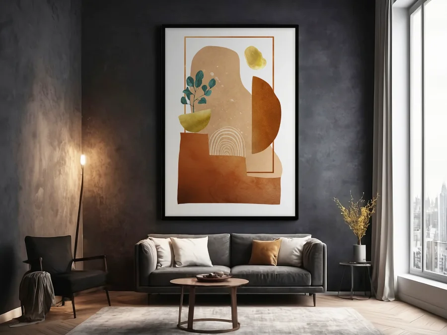 🎨 Абстрактная композиция в теплых оттенках