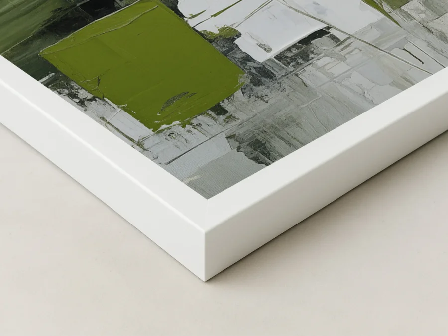 🎨 Картина абстракция зелёные формы и текстуры