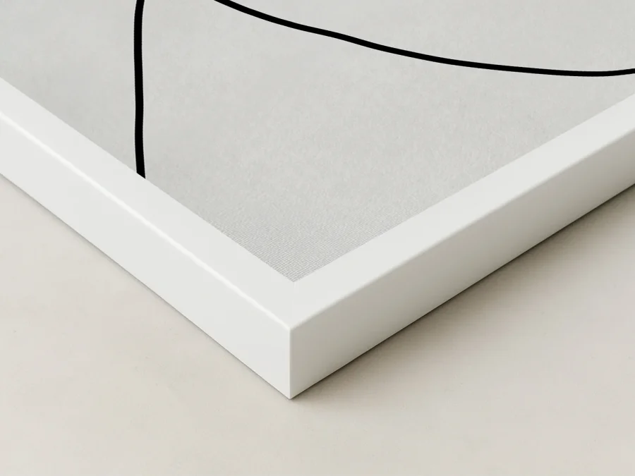 🖤 Картина Линейный портрет в белой раме