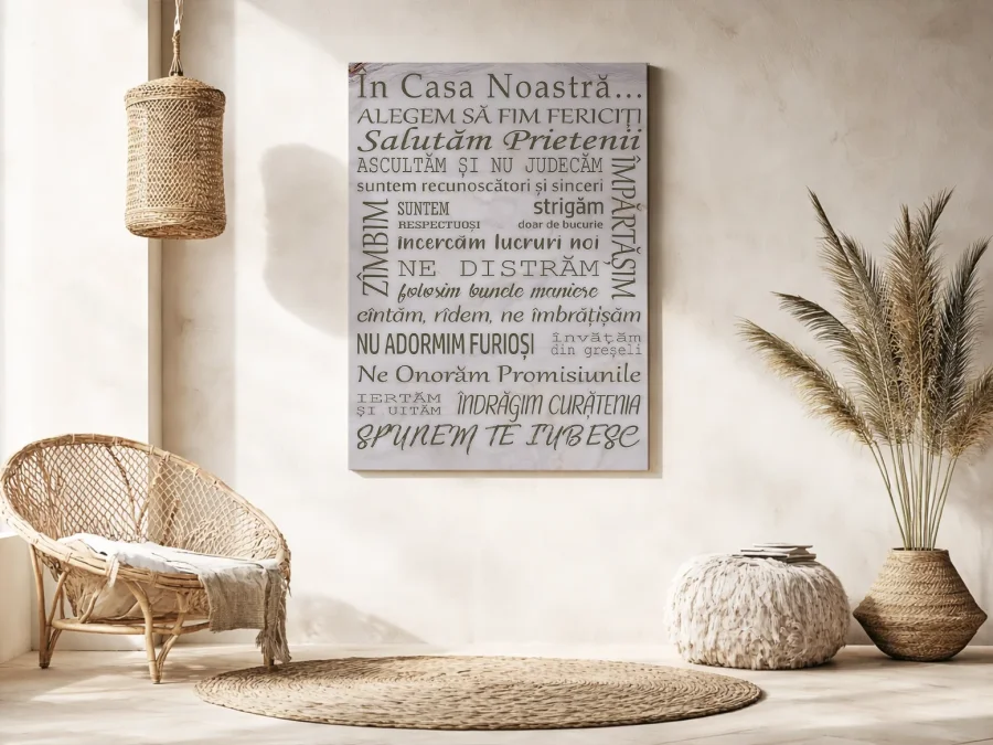 🏠 Картина Правила Нашего Дома на холсте