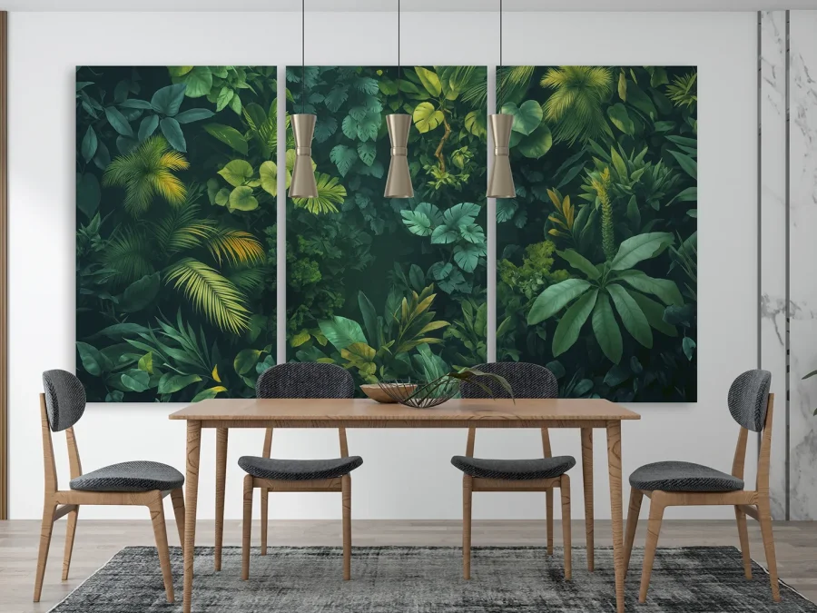 🌿 Модульная картина густые тропические листья