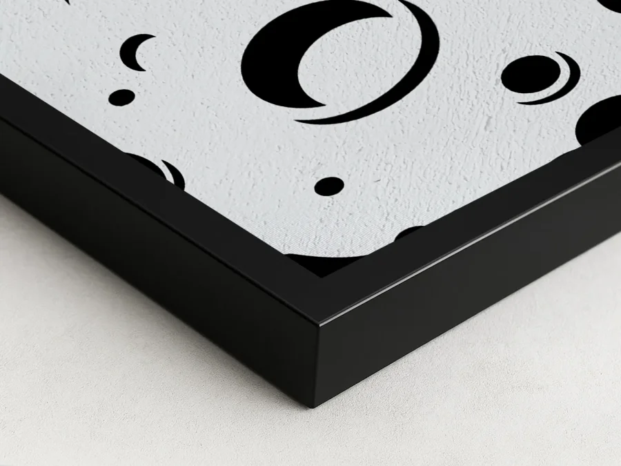 🚀 Tablou în ramă astronaut cu inimă pe lună