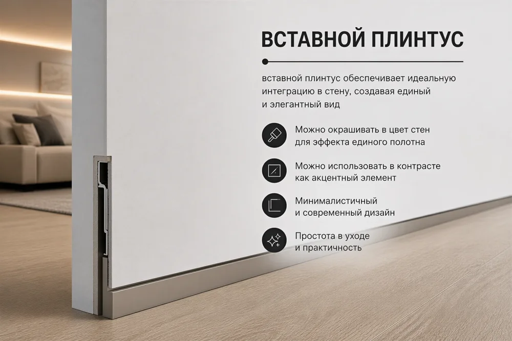 Вставной плинтус
