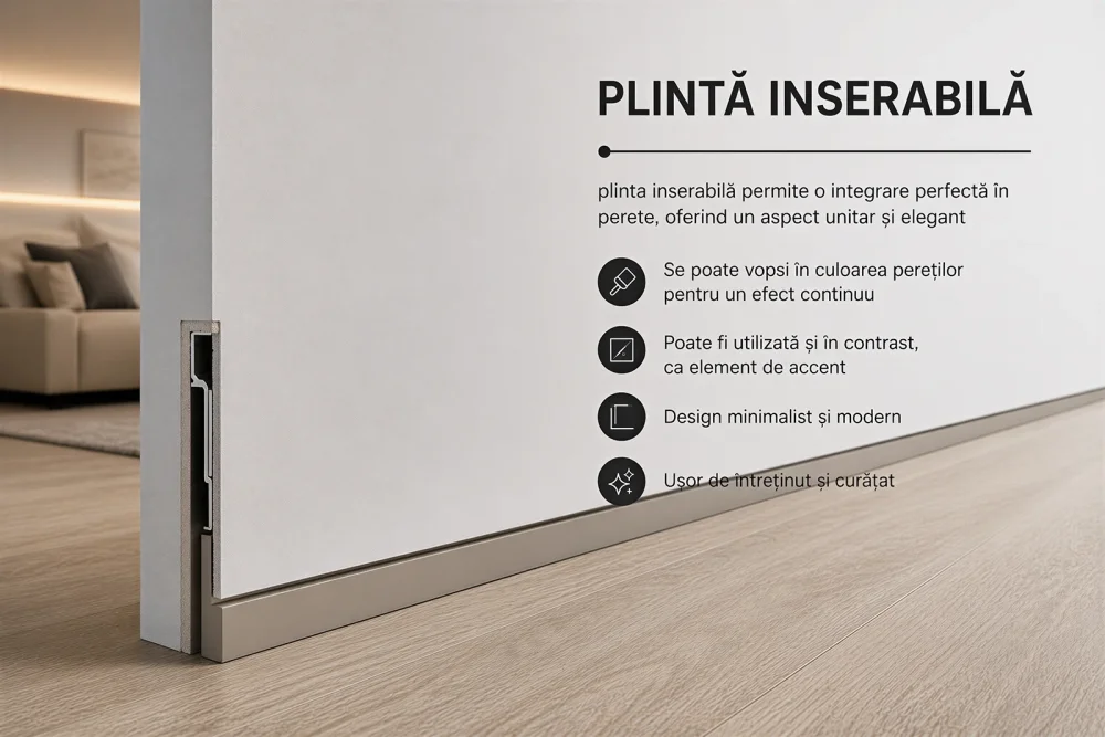 Plinta inserabilă